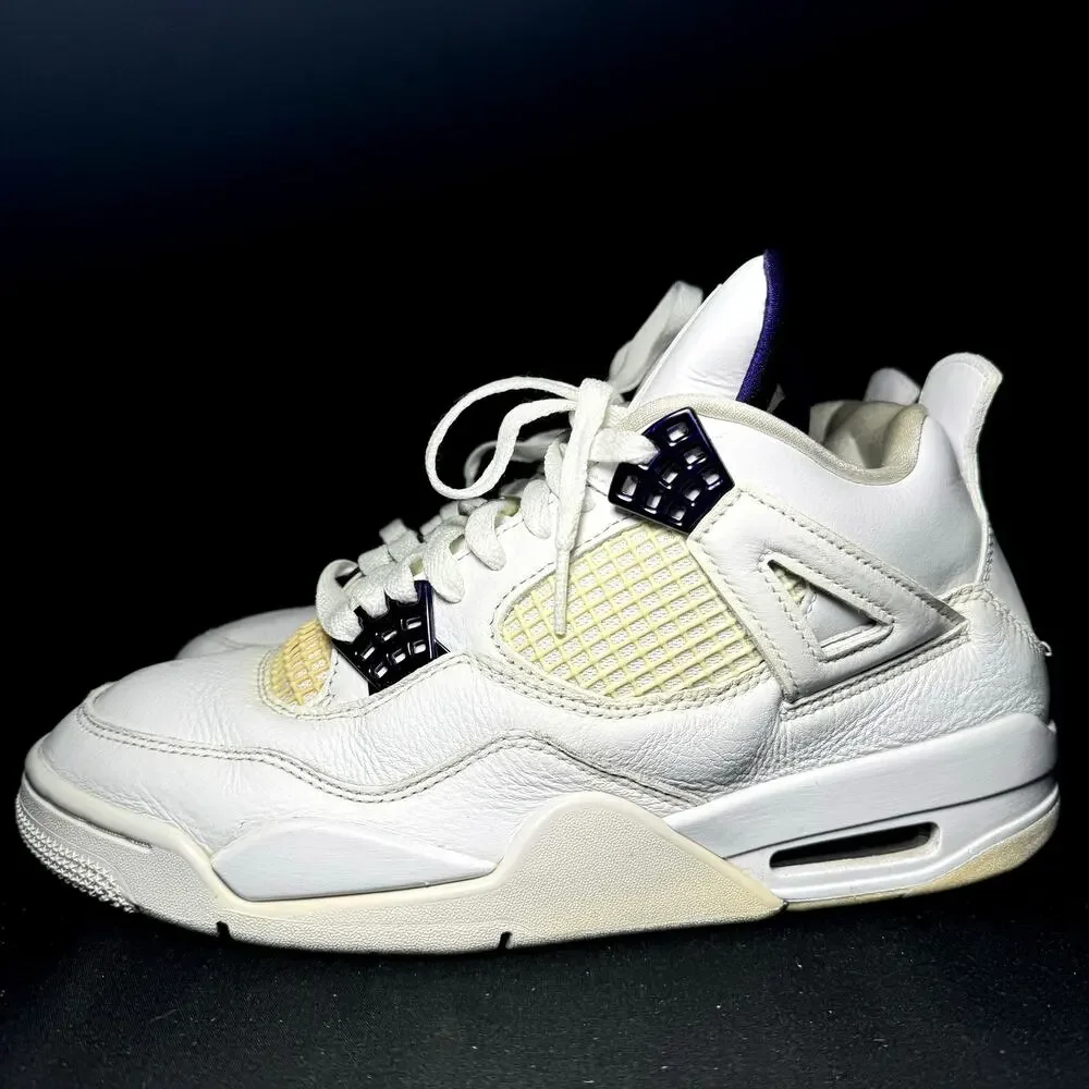 Size 9 - Nike Air Jordan 4 Retro Purple Metallic Men's Shoes